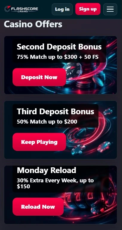 Playing Flashscore Casino on Mobile